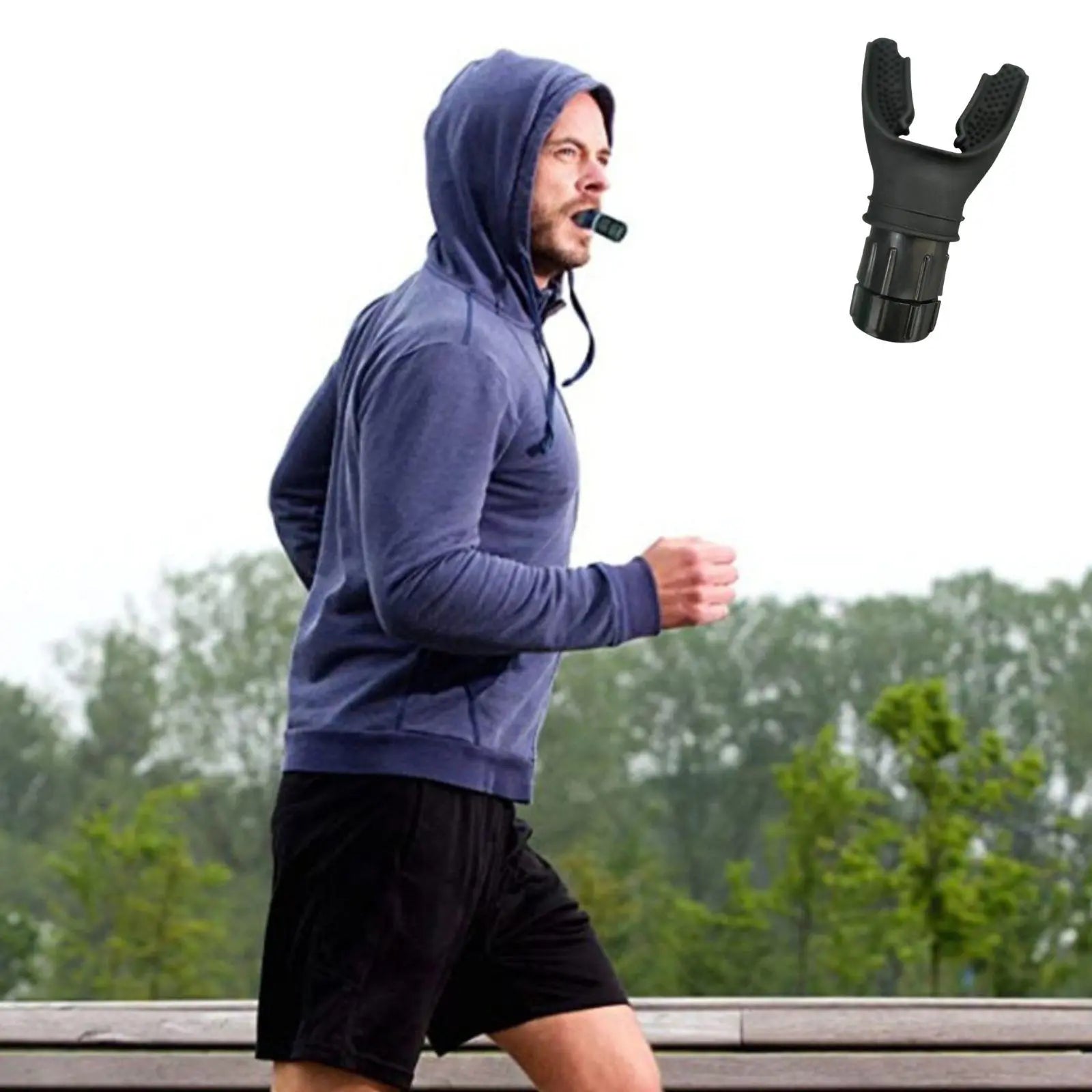 Portable Adjustable Resistance Lung Capacity Trainer, Abdominal Breathing Trainer, Running Exercise Fitness Tools, Breathing Exercise Device, Outdoor Fitness Accessories, Gym Accessories