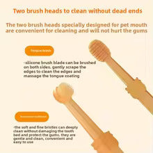 2-Pack Silicone Pet Toothbrush & Tongue Scraper Set