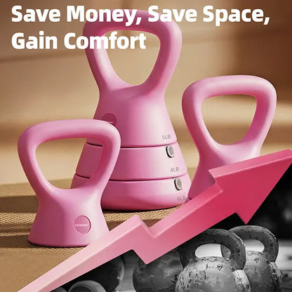 EAST MOUNT 3-In-1 Glute Workout Equipment, Durable Kettlebells with High-Strength Shell & Wrist-Friendly Handle for Full-Body Home Gym Training, Ergonomic, Full Body Workout, Weightlifting, 5 Lb, Triangle Grip, Functional, Weight Lifting, Stable, Progress
