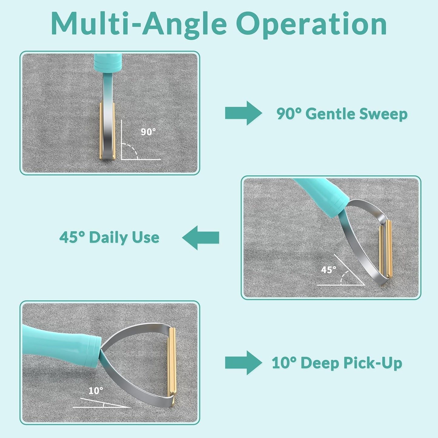 Deep Cleaner Pro Pet Hair Remover-Special Cat Hair Remover Multi Fabric Edge and Carpet Rake Scraper by -Dog Hair Remover for Rugs,Couch & Pet Towers-Easy to Every Hair!