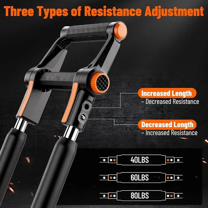 Twister Arm Trainer, Dual Triple-Spring, 30-180Lb Adjustable, Chest Arm Shoulder Workout Equipment, Portable Detachable Arm Twister Exerciser for Men, Chest Expander for Gym Home Fitness
