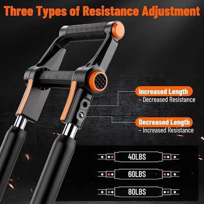 Twister Arm Trainer, Dual Triple-Spring, 30-180Lb Adjustable, Chest Arm Shoulder Workout Equipment, Portable Detachable Arm Twister Exerciser for Men, Chest Expander for Gym Home Fitness