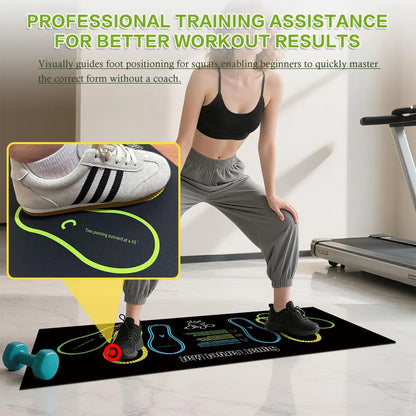 Exercise Mat Perfect for Squats, Leg and Ab Workouts, Squat Guide Mat, Squat Step Position, Squat Mat Knee Mat Lightweight and Portable for Men and Women Summervibes