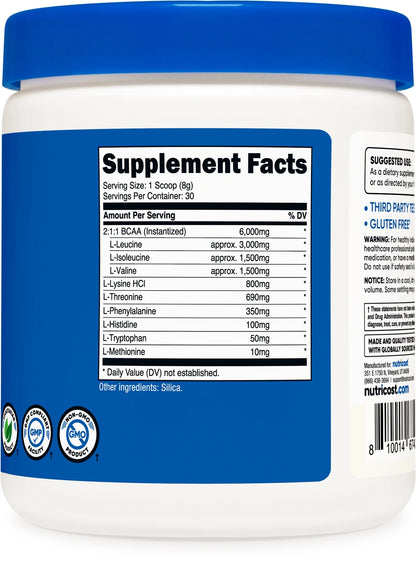 EAA Powder 30 Servings (Unflavored) - Essential Amino Acids Supplement