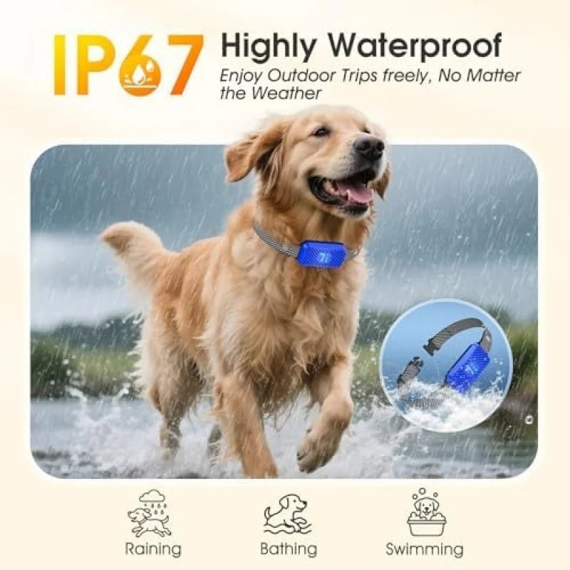 Dog Bark Collar for Small Medium Large Dogs, Rechargeable No Bark Training Collar, 7 Sensitivity 3 Modes Waterproof