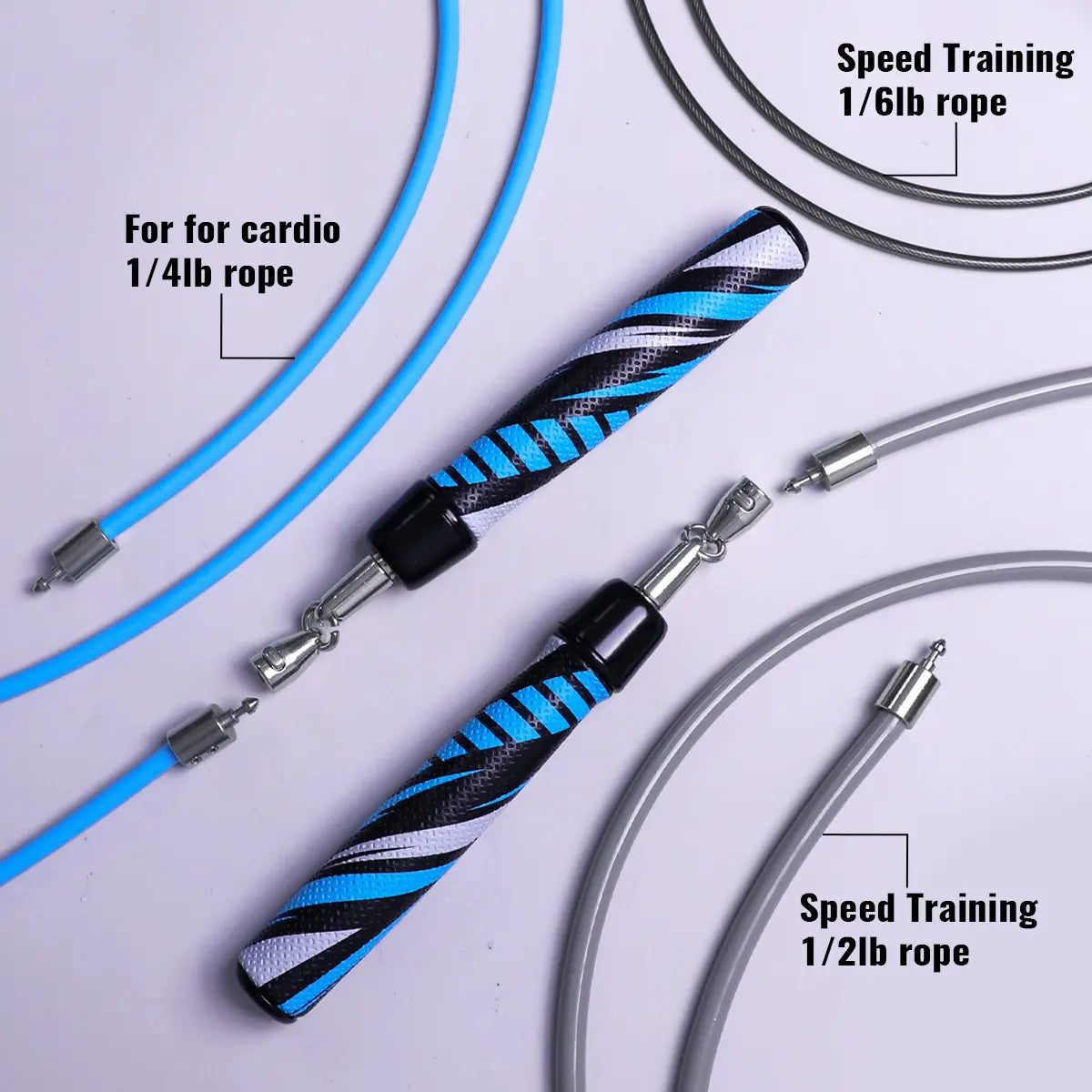 Hererope 3-In-1 Interchangeable Weighted Jump Rope Set for Fitness, Boxing & Cardio Training – Men & Women