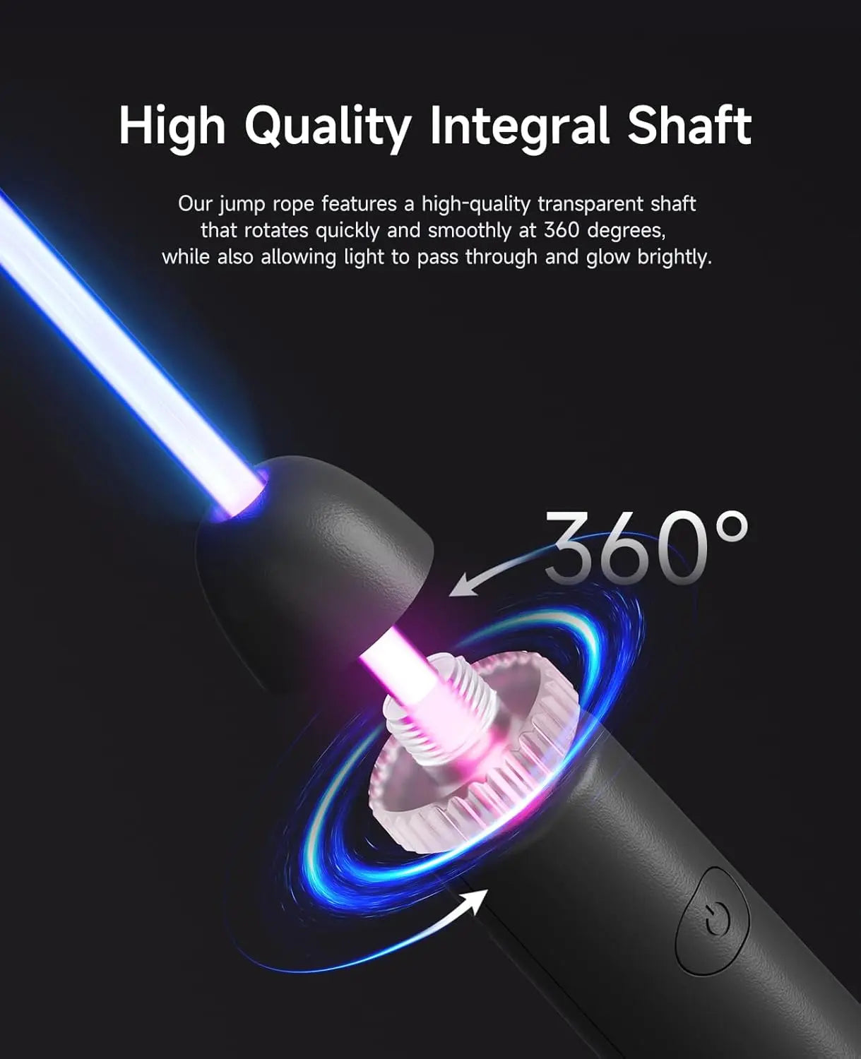 LED Illuminated Jump Rope-Unisex Adjustable Illuminated Jump Rope, Colorful Glow-In-The-Dark Jump Rope, Suitable for Children and Adults.