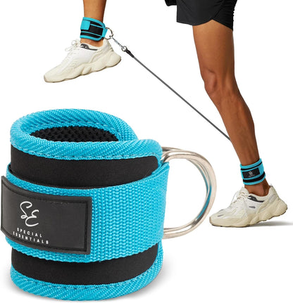 Ankle Strap for Cable Machine and Resistance Bands Premium Neoprene Gym and Workout Kickback Ankle Cuffs with Adjustable Strap for Enhanced Leg and Glute Exercises
