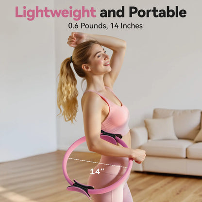 FED Fitness Feierdun Series PR1 Pilates Ring - Durable Fiberglass Ring with Nonslip Foam Grips for Full-Body Toning, Compact Fitness Circle for Abs, Core Alignment & Home Workouts, Abs at Home