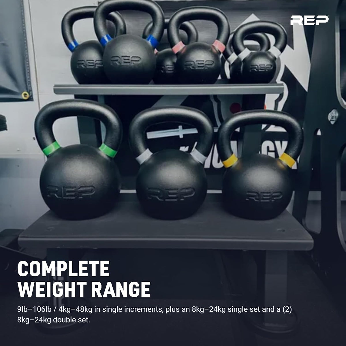 Fitness Kettlebell Set and Singles, 4Kg to 24Kg, 9Lb to 53Lb Weight Range, Cast Iron, Strength Exercise Training, Home Gym, Power Workout Equipment, Free Weights, Dumbbell Alternative