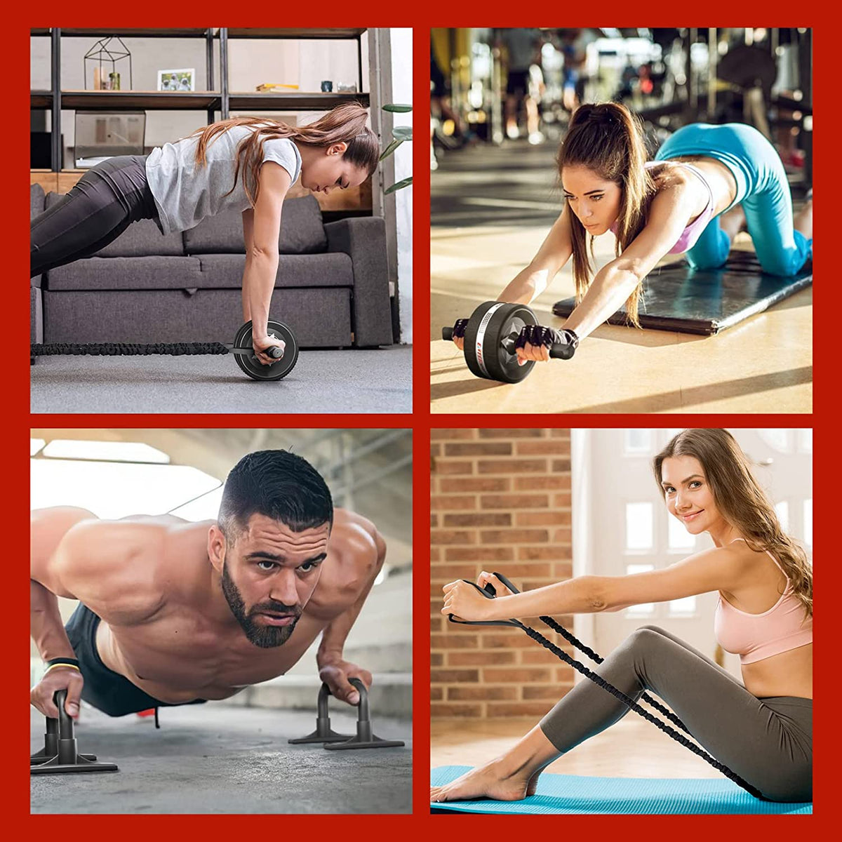 Ab Roller Wheel for Abs Workout with 2 Knee Pads for Home Gym