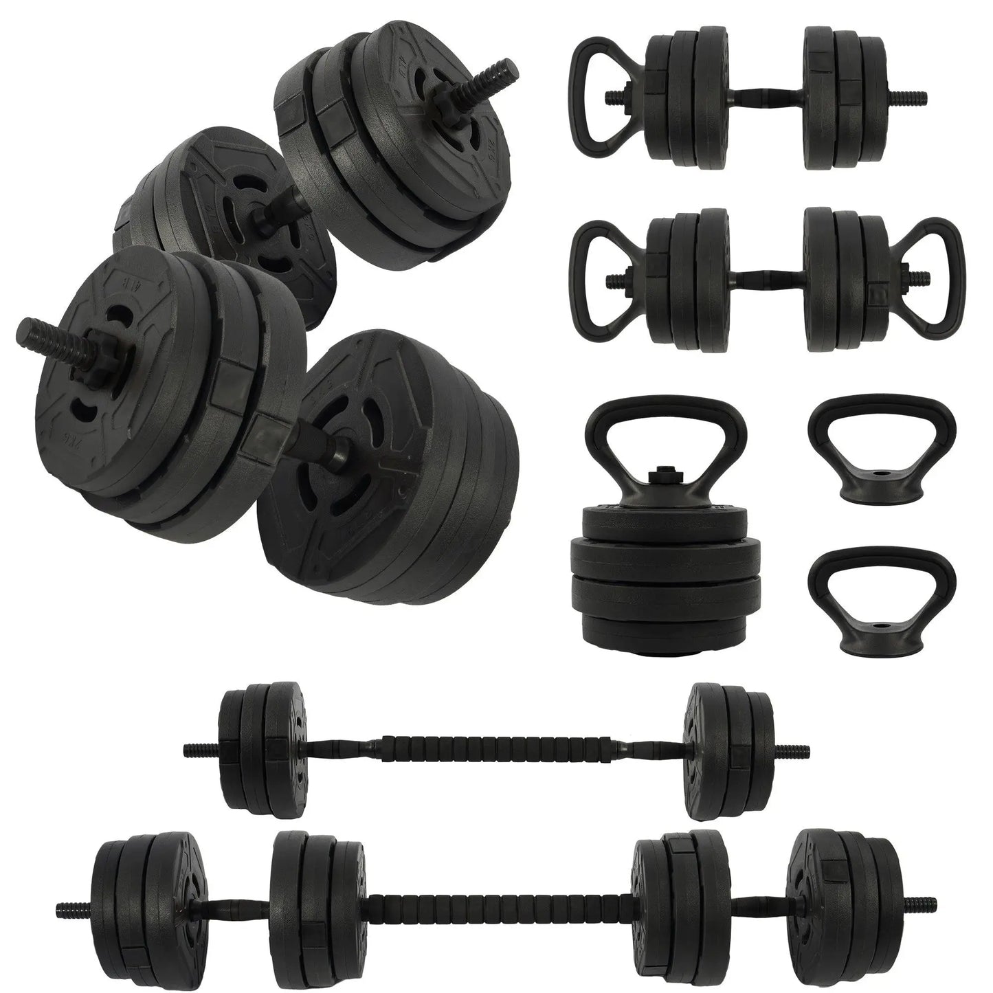 Fitvids 4 in 1 Adjustable Dumbbell Set, 60Lbs Free Weights Set with Connector
