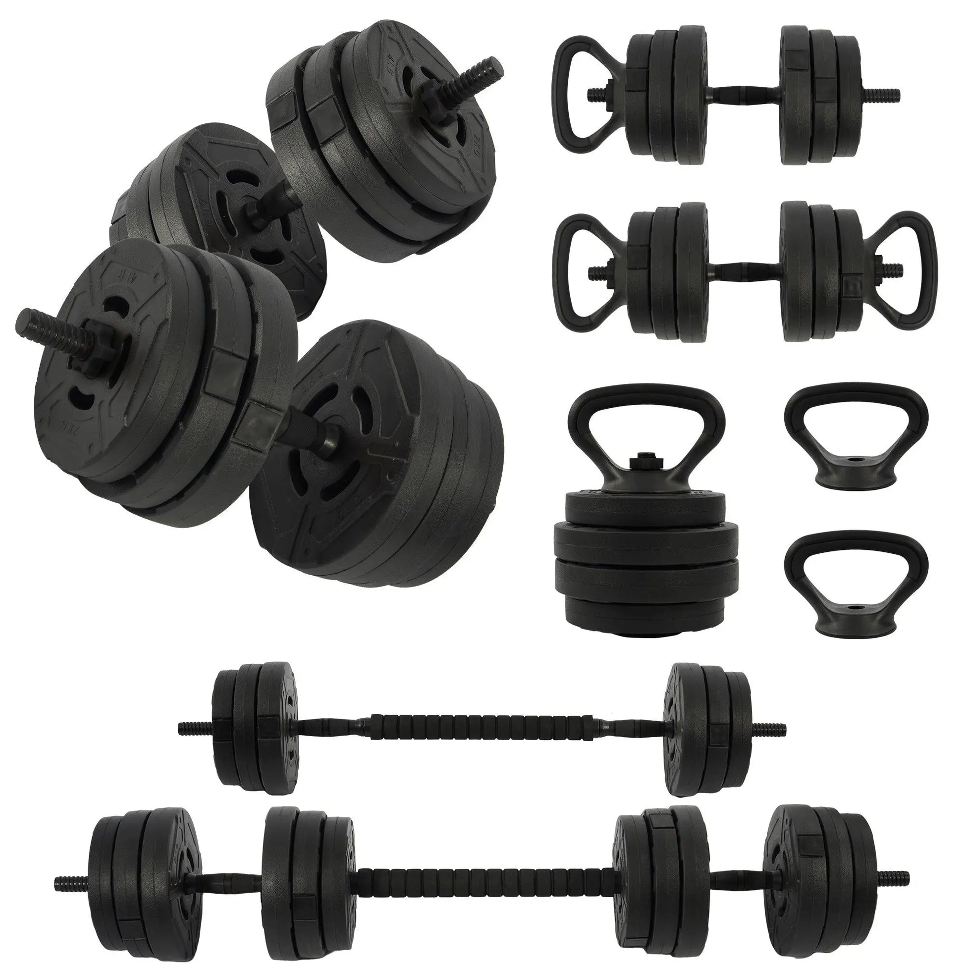 Fitvids 4 in 1 Adjustable Dumbbell Set, 60Lbs Free Weights Set with Connector