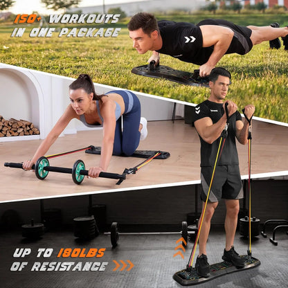 LALAHIGH Portable Home Gym System: Push-Up Board, Strengthen Abs, Create Broad Shoulders, Build Strength, Ideal for Men'S Fitness Needs