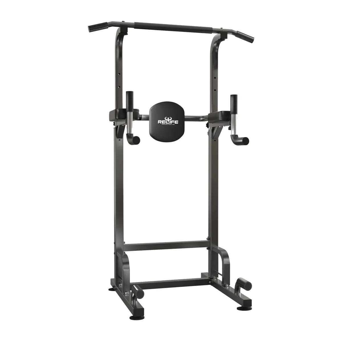 Relifesports 450LBS Power Tower Multi-Function Dip Station, Pull-Up Station & Push-Up Station Adjustable Workout Equipment for Home Full Body Training