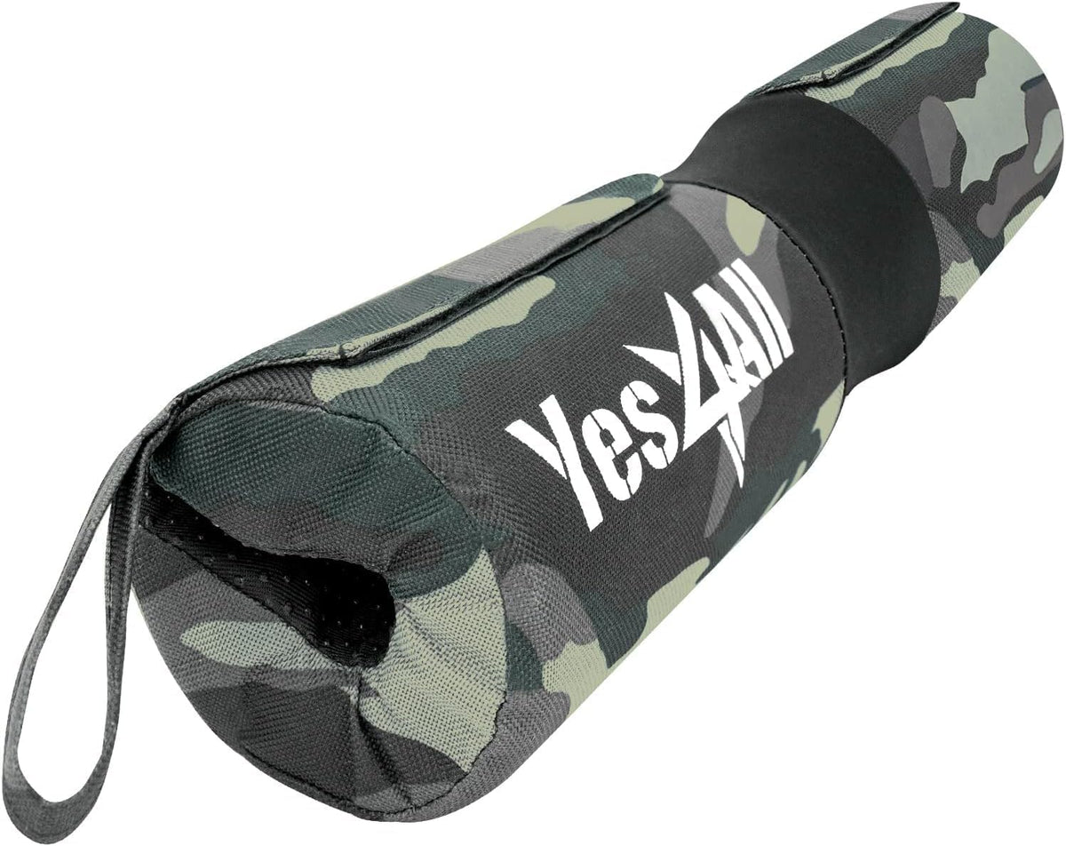 Yes4All Ergonomic Foam Bar Pad, Olympic Barbell Squat & Neck Pad for Squats, Hip Thrusts & Weight Lifting Bar