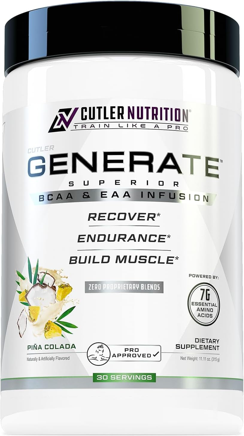 Generate Sour Rainbow Candy BCAA EAA Powder, 30 Servings | 12.95 Oz | 5G Bcaas and 2G Eaas per Serving for Post-Workout Recovery, Hydration, Lean Muscle Support and Protein Synthesis