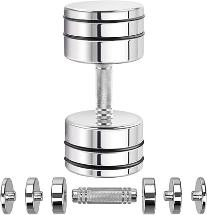 Steel Dumbbells Ultracompact & Adjustable Chrome Dumbbell