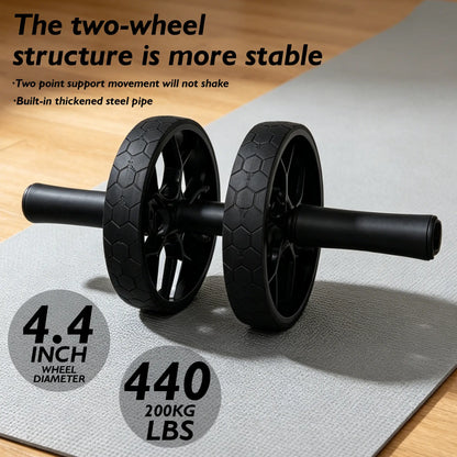 Soulyis Elastic Rope Ab Wheel, Double Wheels with Resistance Band, Quiet and Non-Slip, Ab Roller,Home Full-Body Training Equipment, Adjustable Intensity,Ab Roller with Elbow Support, Ergonomic Handles.