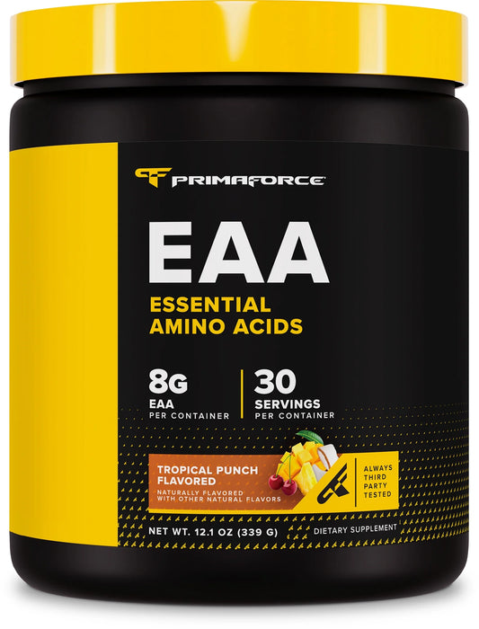 EAA Powder (30 Servings, Tropical Punch) - Essential Amino Acids for Pre/Intra Workout and Recovery - Non-Gmo and Gluten Free