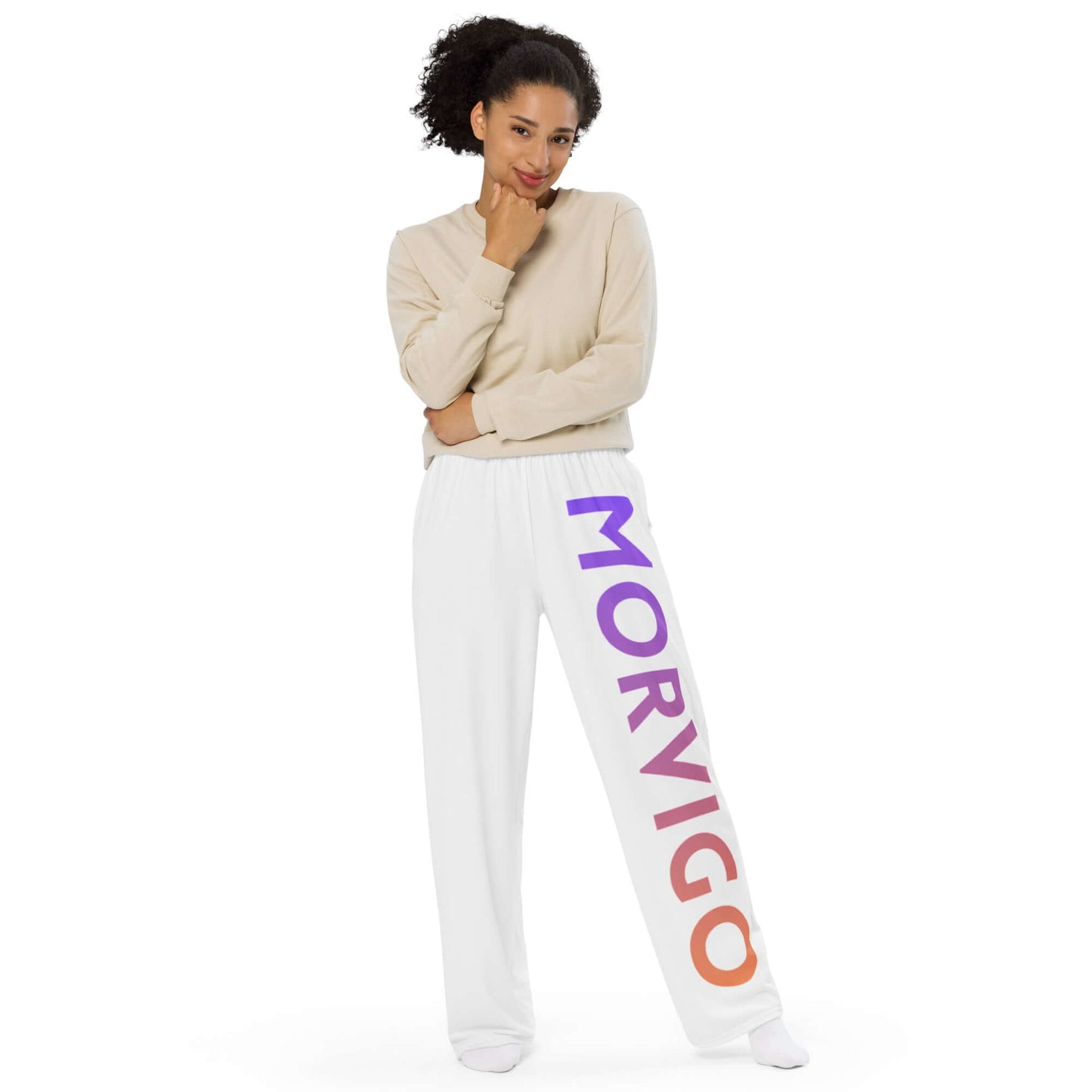 All-over print unisex wide-leg pants - Morvigo