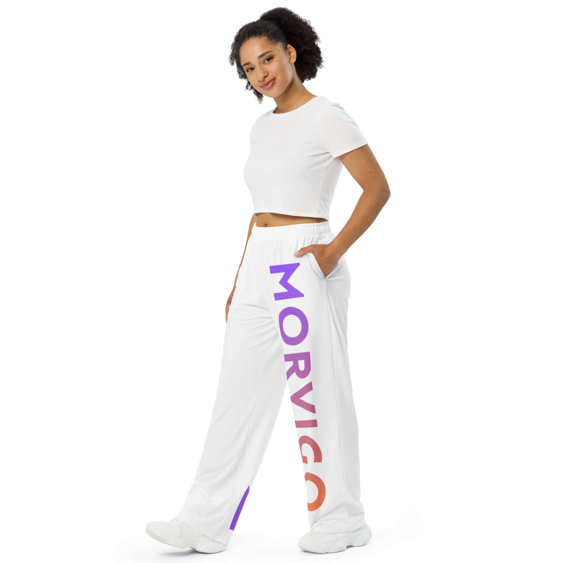 All-over print unisex wide-leg pants - Morvigo