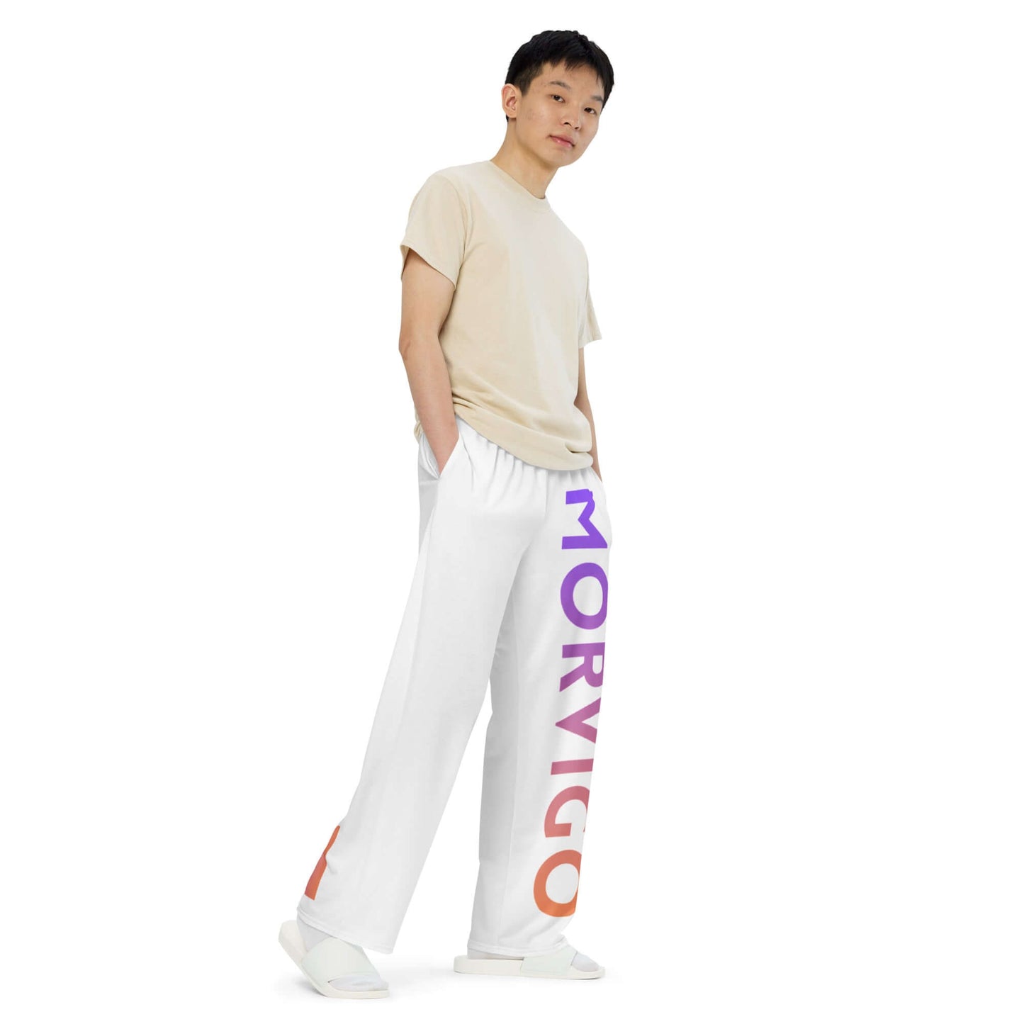 All-over print unisex wide-leg pants - Morvigo