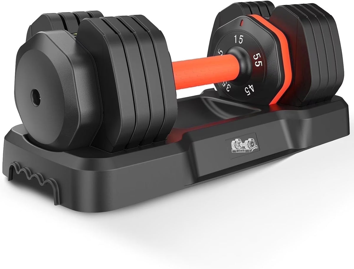 Adjustable Dumbbells Set 25LB a Pair Dumbbells Weights, 5 in 1 Free Weights 5/10/15/20/25Lb/50Lb Dumbbell with Anti-Slip Handle, Suitable for Home Gym Exercise Equipment
