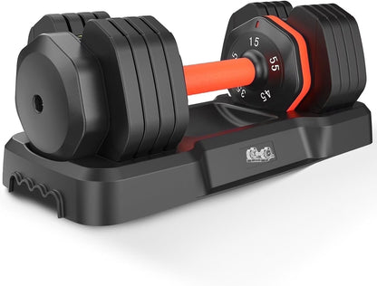 Adjustable Dumbbells Set 25LB a Pair Dumbbells Weights, 5 in 1 Free Weights 5/10/15/20/25Lb/50Lb Dumbbell with Anti-Slip Handle, Suitable for Home Gym Exercise Equipment