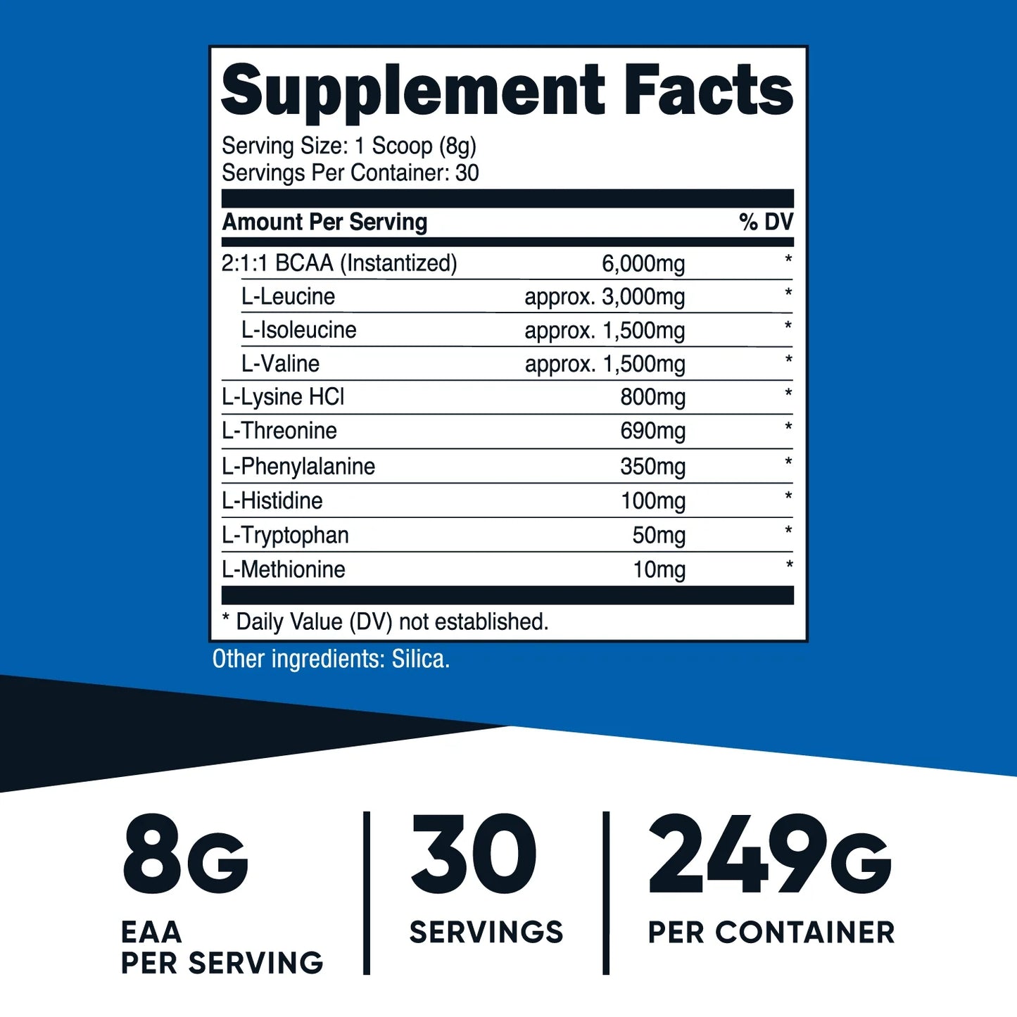 EAA Powder 30 Servings (Unflavored) - Essential Amino Acids Supplement