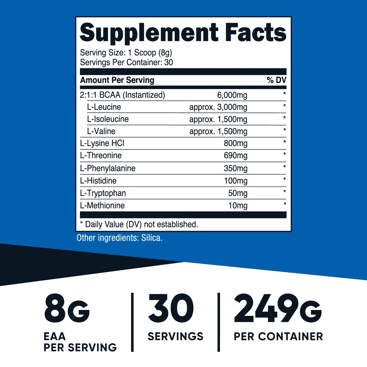 EAA Powder 30 Servings (Unflavored) - Essential Amino Acids Supplement