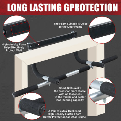 Pull-Up Bar for Door Frame Adjustable Portable Upper Body Fitness Workout for Home Gyms