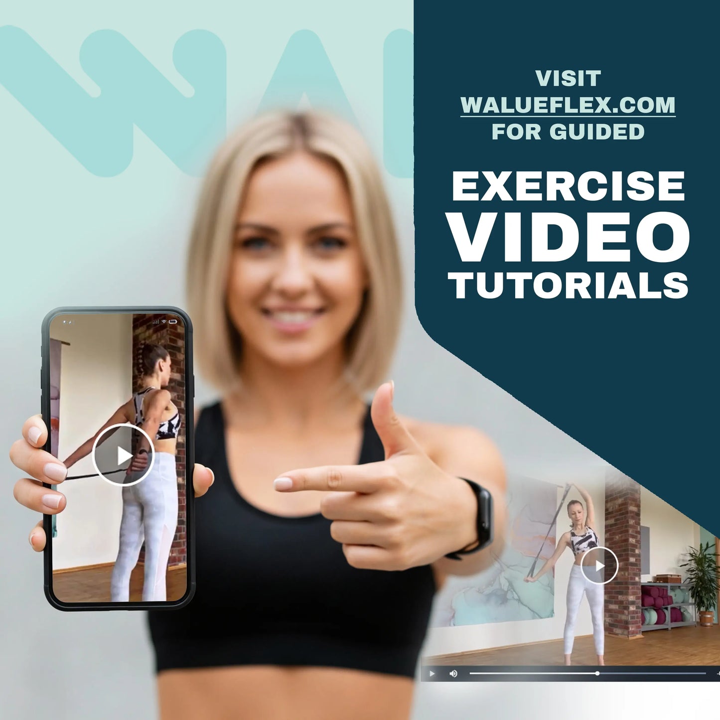 WALUE™ Posture Correction & Shoulder Exerciser – Non-Elastic Stretch Strap for Exercise, Yoga, Flexibility & Physical Therapy