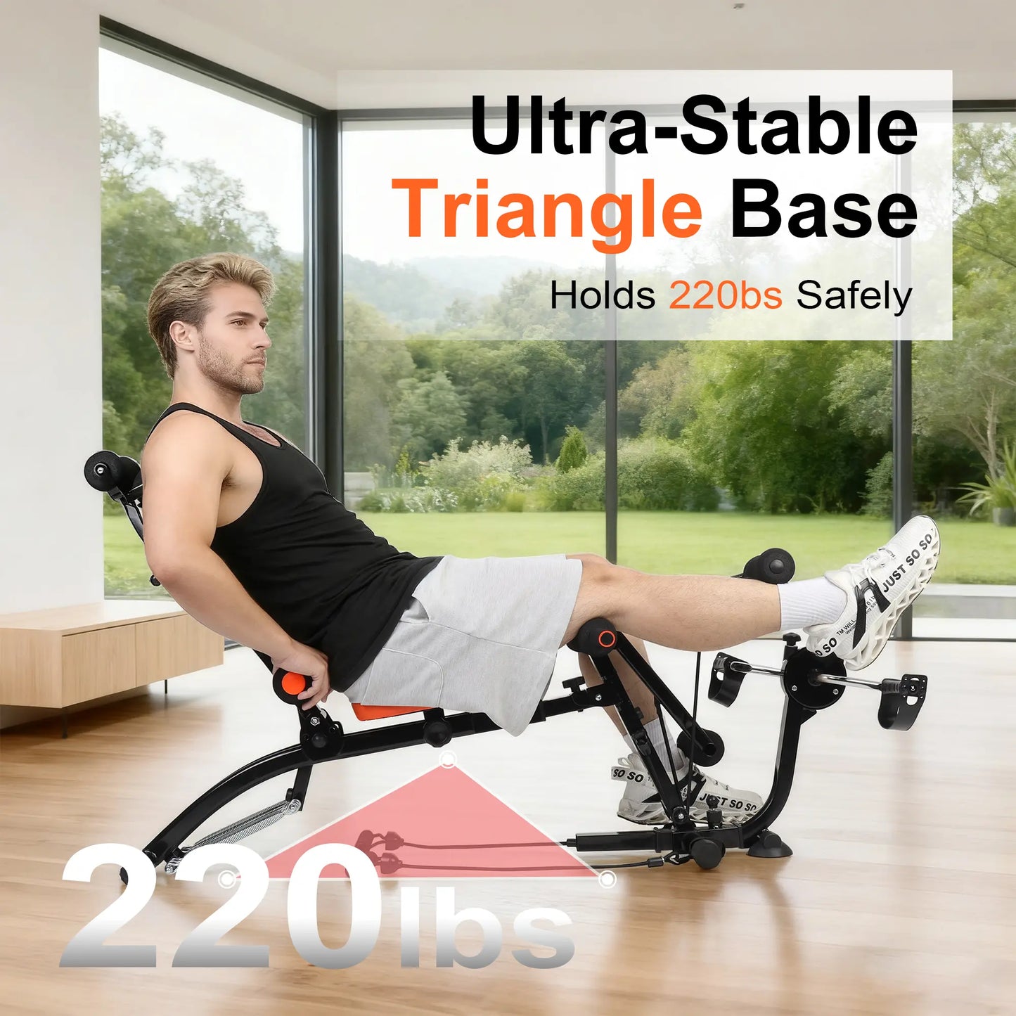 Multi-Functional Adjustable Ab Workout Bench – Sit-Up & Push-Up Exercise Chair for Home Fitness