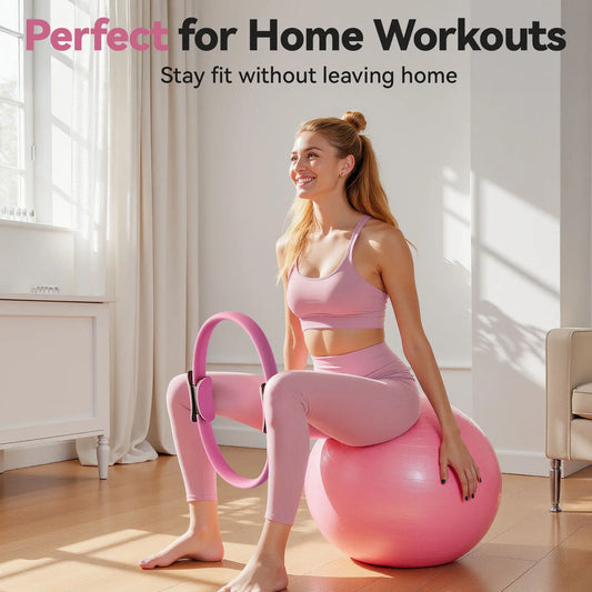 FED Fitness Feierdun Series PR1 Pilates Ring - Durable Fiberglass Ring with Nonslip Foam Grips for Full-Body Toning, Compact Fitness Circle for Abs, Core Alignment & Home Workouts, Abs at Home