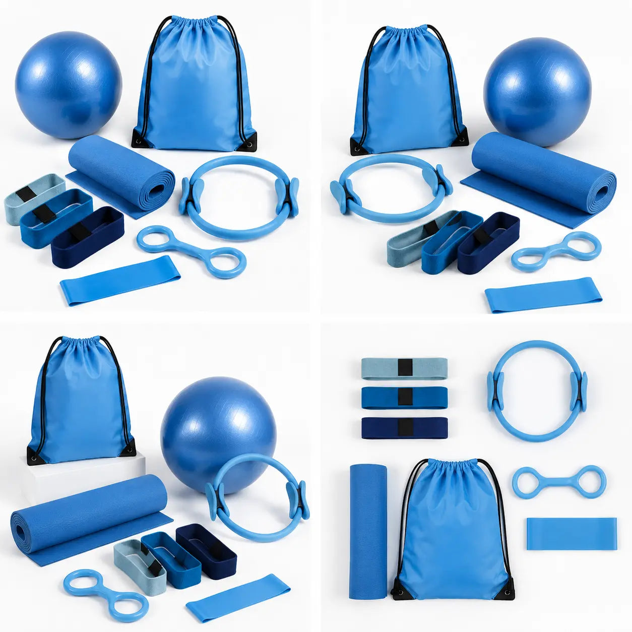 Women'S 3-In-1 Portable Pilates Ring Set - Includes Mini Ball, Durable Stretching Band - Home Yoga & Pilates Workout Sports Equipment, Yoga Accessories, Portable Pilates Equipment