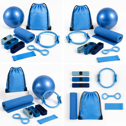 Women'S 3-In-1 Portable Pilates Ring Set - Includes Mini Ball, Durable Stretching Band - Home Yoga & Pilates Workout Sports Equipment, Yoga Accessories, Portable Pilates Equipment