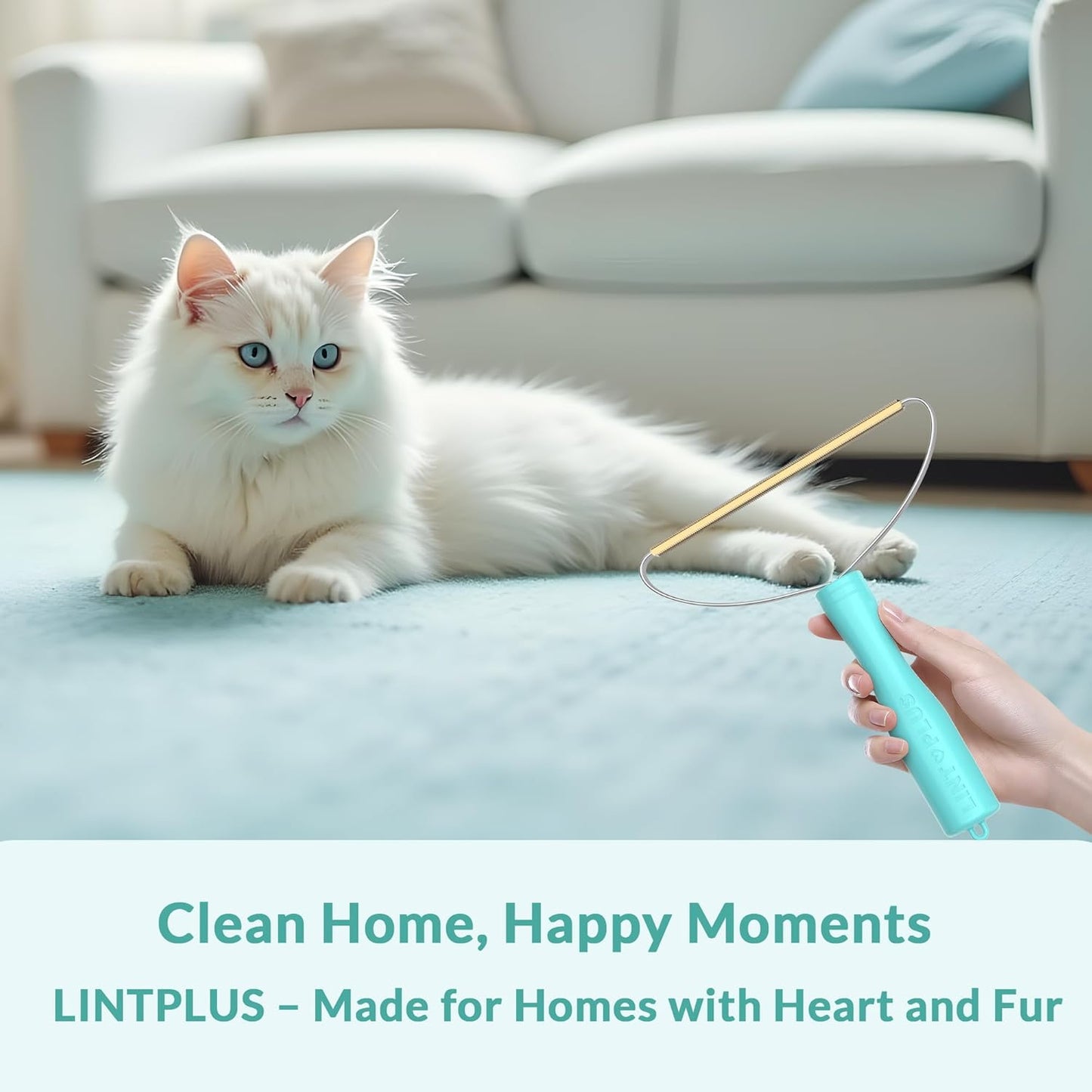 Deep Cleaner Pro Pet Hair Remover-Special Cat Hair Remover Multi Fabric Edge and Carpet Rake Scraper by -Dog Hair Remover for Rugs,Couch & Pet Towers-Easy to Every Hair!