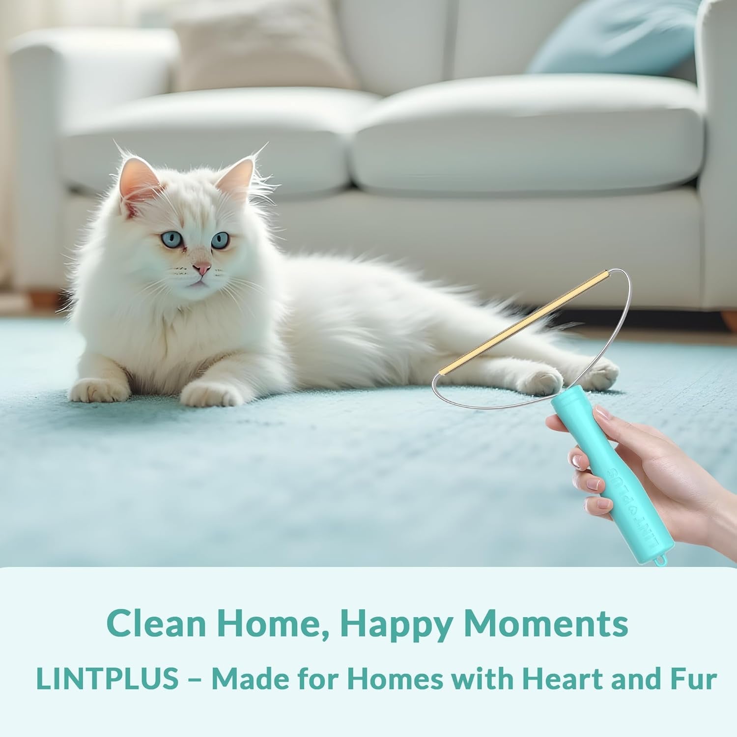 Deep Cleaner Pro Pet Hair Remover-Special Cat Hair Remover Multi Fabric Edge and Carpet Rake Scraper by -Dog Hair Remover for Rugs,Couch & Pet Towers-Easy to Every Hair!