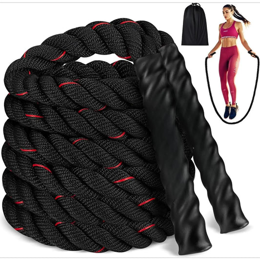 Weighted Jump Rope for Women Heavy Jump Ropes for Fitness Home Gym Exercise Equipment Adult Skipping Rope Boxing Training Workout Equipment Anti-Slip Handles Durable Polymer Fiber Rope