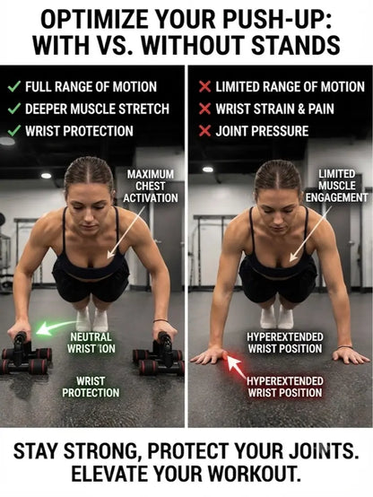 Push up Bars Gym Exercise Equipment Fitness 1 Pair Pushup Handles with Cushioned Foam Grip and Non-Slip Sturdy Structure Push up Bars for Men & Women
