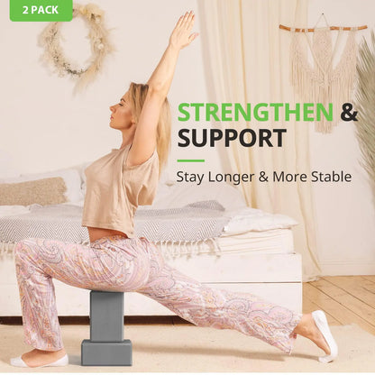 Square Yoga Blocks, 2 Counts High Density Artificial Bricks, Solid Color Yoga Bricks for Women & Men, Yogachallenge, Yoga Equipment