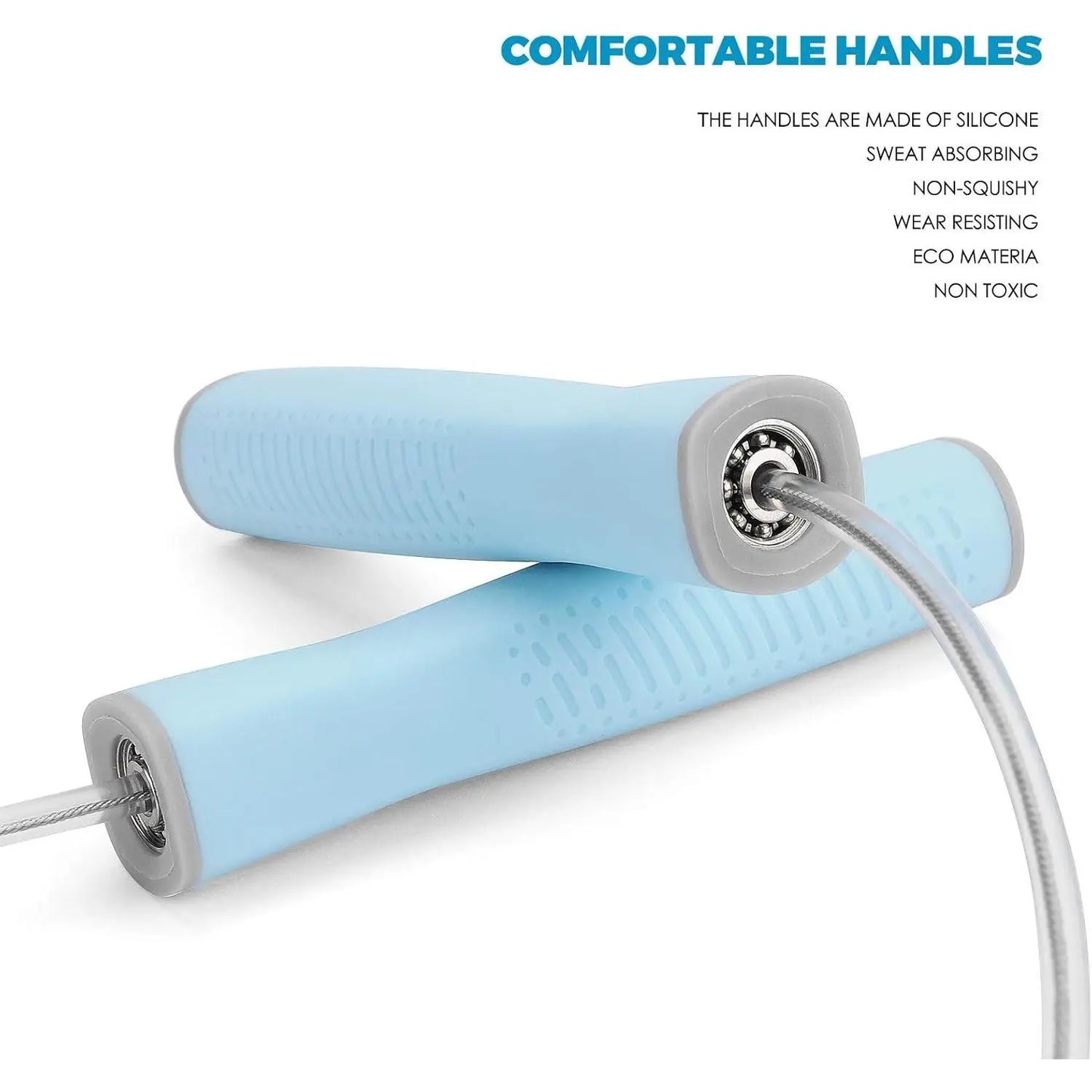 Jump Rope 3 Styles | 1-LB Weighted Jump Rope for Adults Women. || Speed Jump Rope with Ball Bearings for Fitness. ||| Lightweight Skipping Ropes (2 Pack) for and Adult Beginners.