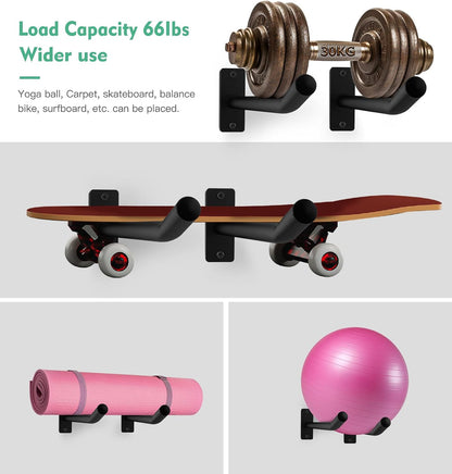 Medicine Ball Rack,Exercise Ball Holder,Wall Rack for Gym Garage Storage Yoga Ball,Suitable for Yoga Ball/Stability Ball/Barre Ball/Yoga Block/Volleyball/Basketball