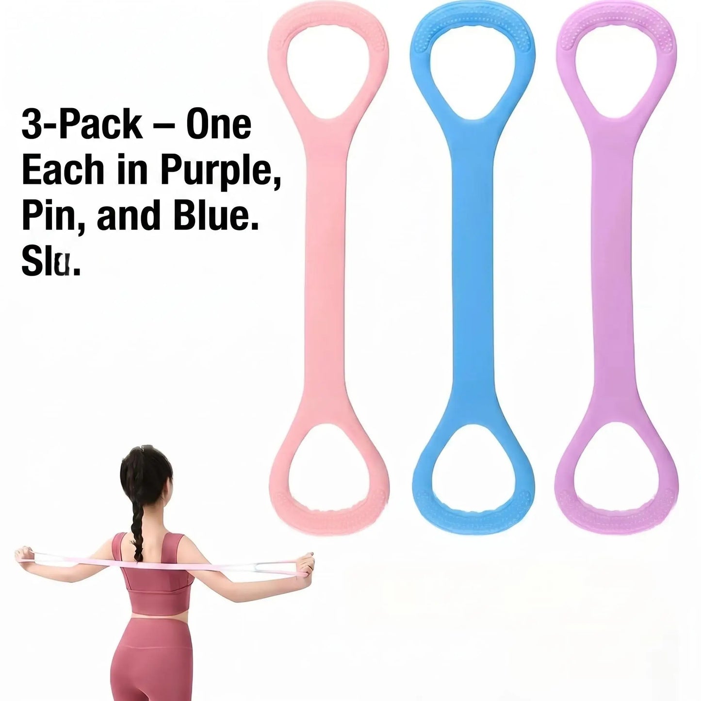 25 Lbs Resist Unisex Elastic Fabric 8-Shaped Resistance Training Band with Grip Handles, Stretch Bands for Exercise, Portable At-Home Strength Conditioning Gym Gear for Adults