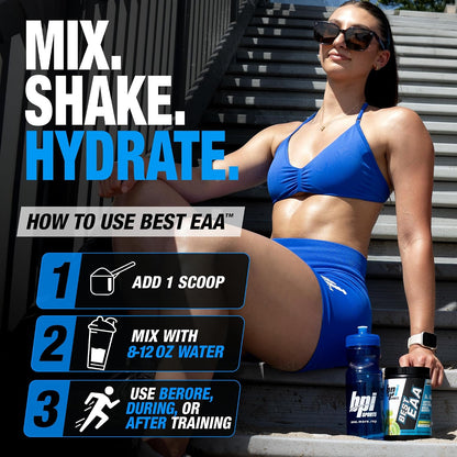 Essential Amino Acids EAA Powder - Pre, Intra & Post Workout Drink - BCAA Powder for Men & Women, EAA + BCAA + Hydration. Advanced Formula with 10G of EAA. (Sour Power)