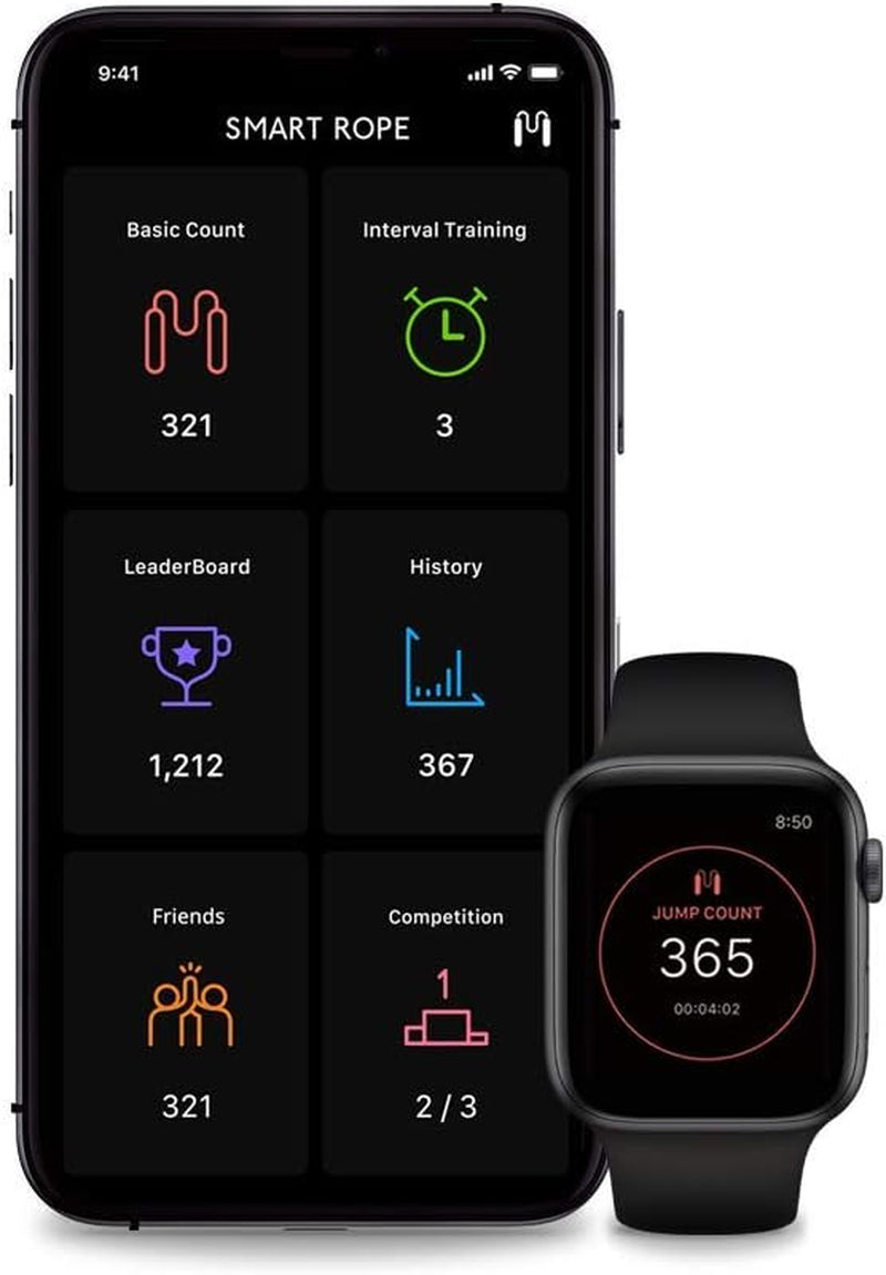 Smart Rope Rookie – Smart Jump Rope with Counter & App, Bluetooth Fitness Tracker, Adjustable Jump Rope for Weight Loss, Cardio, HIIT & Home Workouts