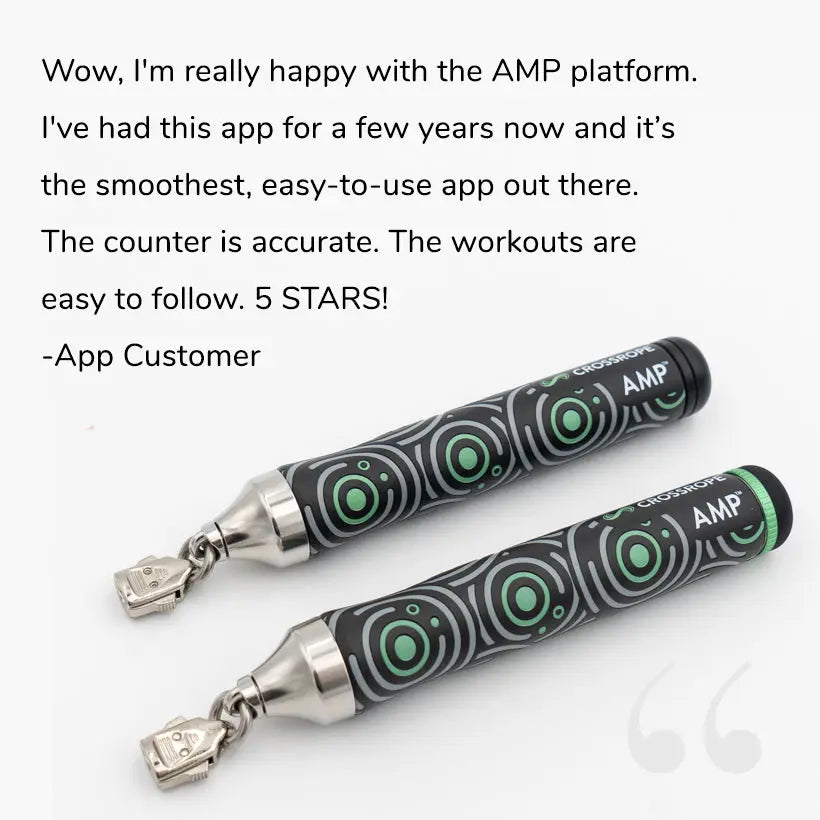 Ropeless AMP Bluetooth Jump Rope Set for Tight-Space Workouts with App Connectivity