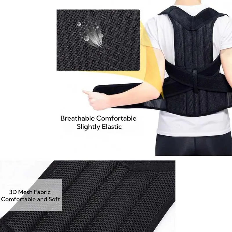 Adjustable Durable Back Aid Support, Back Support Belt, Adjustable Back Brace, Breathable Brace, Back Correction Strap, Waist Training Belt, Fitness Accessories for Men & Women, Body Care Product, Hunchback Aligner