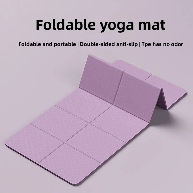 Foldable Yoga Mat Non-Slip Thickened Fitness Mat TPE Yoga Mat Exercise Mat Fitness Training Mat Dance Mat1260